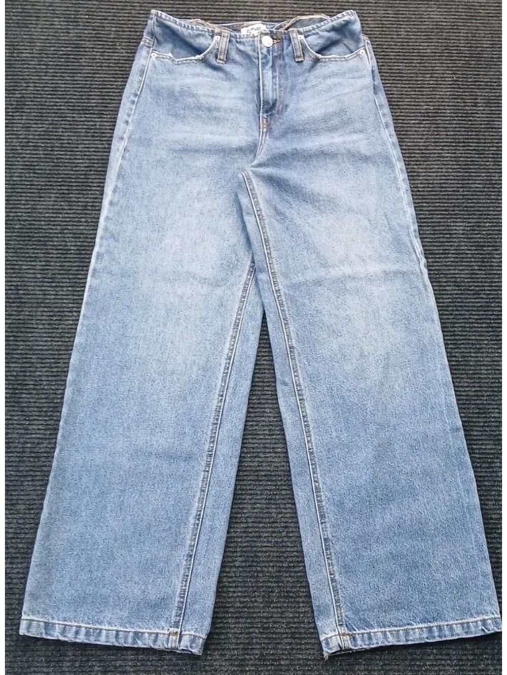 Future Collective Women's Mid-Rise Wide Leg Denim Jeans Blue - Size 0 27.5x31.5